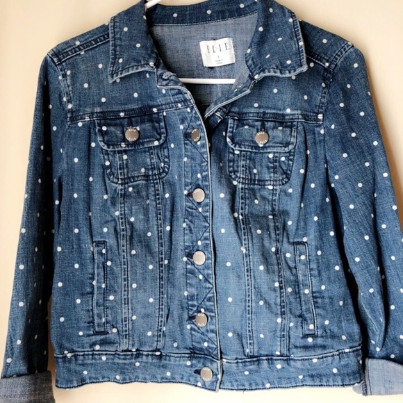 Elle Polka Dot Denim Jacket 